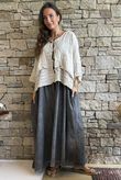  Benji Linen Wave Panel Jacket Stone *